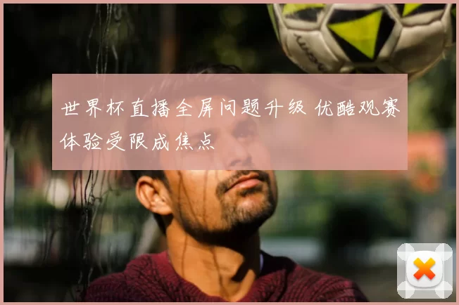 世界杯直播全屏问题升级 优酷观赛体验受限成焦点
